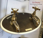 Ex-Display Tre-Mercati Imperial Gold pair of bath taps